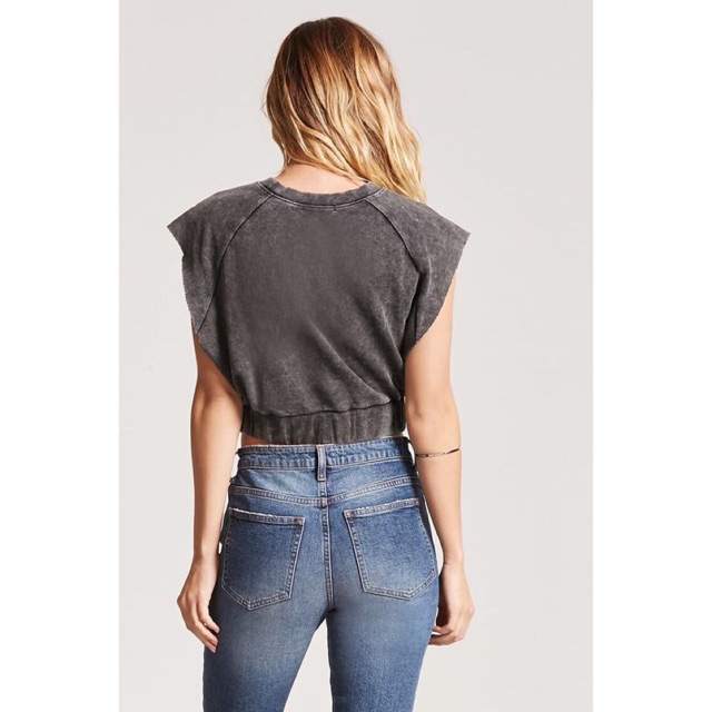 [Mã WASTUP giảm 10% tối đa 30K đơn 99K] Áo thun croptop Forever 21