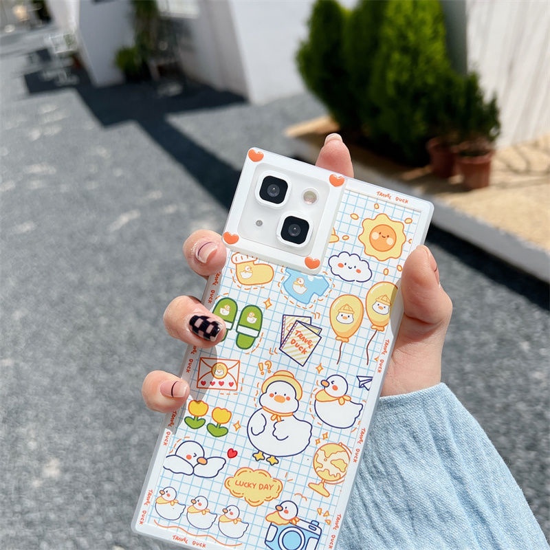 Ốp Điện Thoại In Hình Vịt Con Cho IPhone 12 13 11 Pro Max X Xs Max Xr 7 8 Plus
