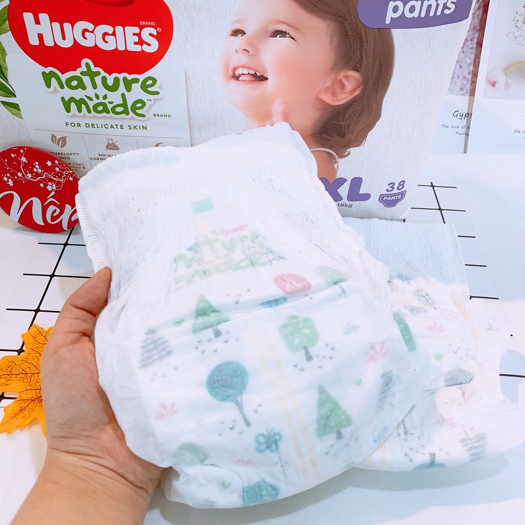 [HÀNG CHÍNH HÃNG CTY] Bỉm HUGGIES PLATINUM NATURE MADE size M58/L44/XL 38/XXL26/S82/NB60