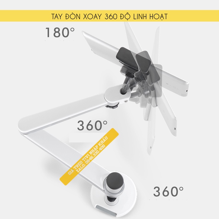 Giá Treo Đỡ Kẹp Laptop - Macbook 10 - 15.6 Inch / Máy Tính Bảng - Ipad 9 - 10 Inch / Hợp Kim Nhôm - Model: OA 1S