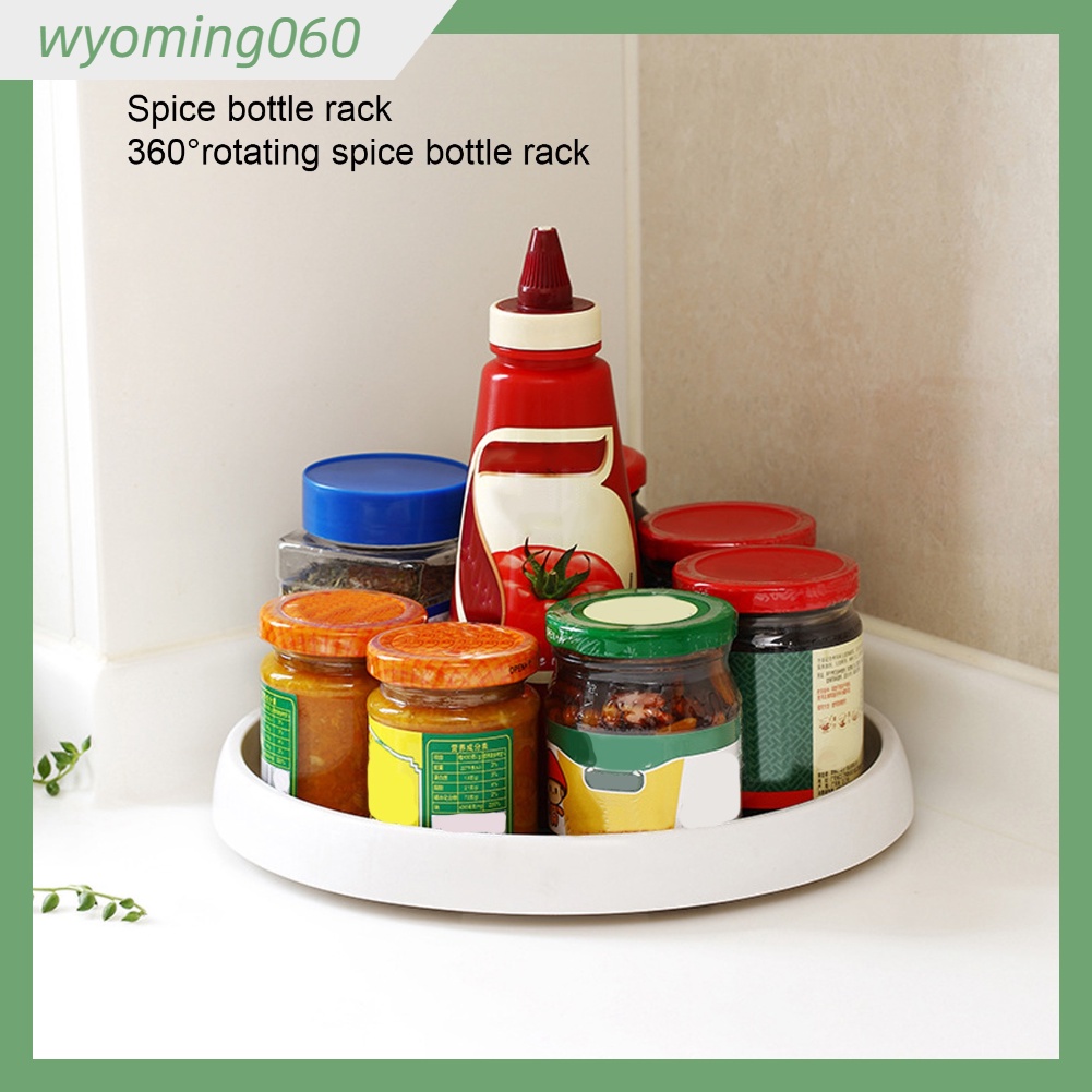 Wyoming060 Storage Rack Large Rotating Single‑layer Desktop Kitchen Spice for Cabinets