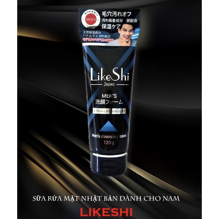 Sữa Rửa Mặt Nam trắng da sạch mụn LIKESHI nhật bản 120ml hàng chính hãng