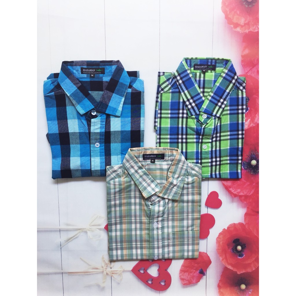 +++XẢ KHO - ÁO SƠ MI TAY NGẮN NGƯỜII LỚN WINFA 50-85KG 100% Cotton - GIAO MÀU NGẪU NHIÊN