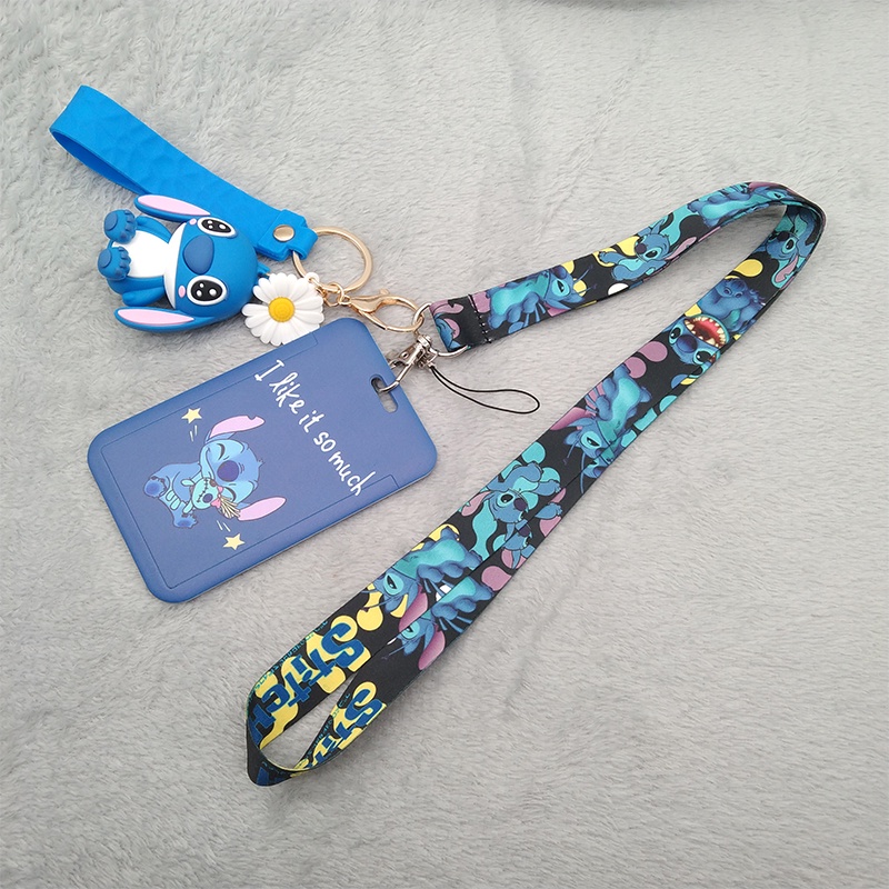 Dây Đeo Điện Thoại/Thẻ Đi Xe Buýt Họa Tiết Stitch 3D Dễ Thương