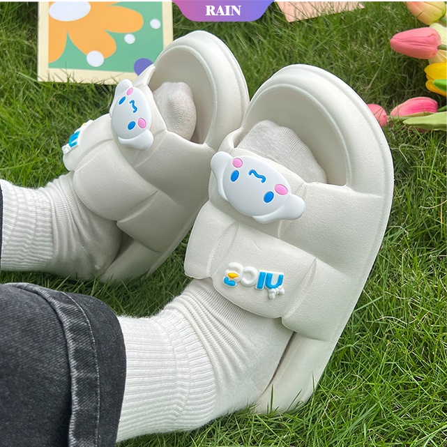 SANRIO Dép Đi Trong Nhà Tắm Chống Trượt Màu Trắng In Hoạt Hình Cinnamoroll Dễ Thương Dành Cho Bạn Nữ [Đi Mưa]