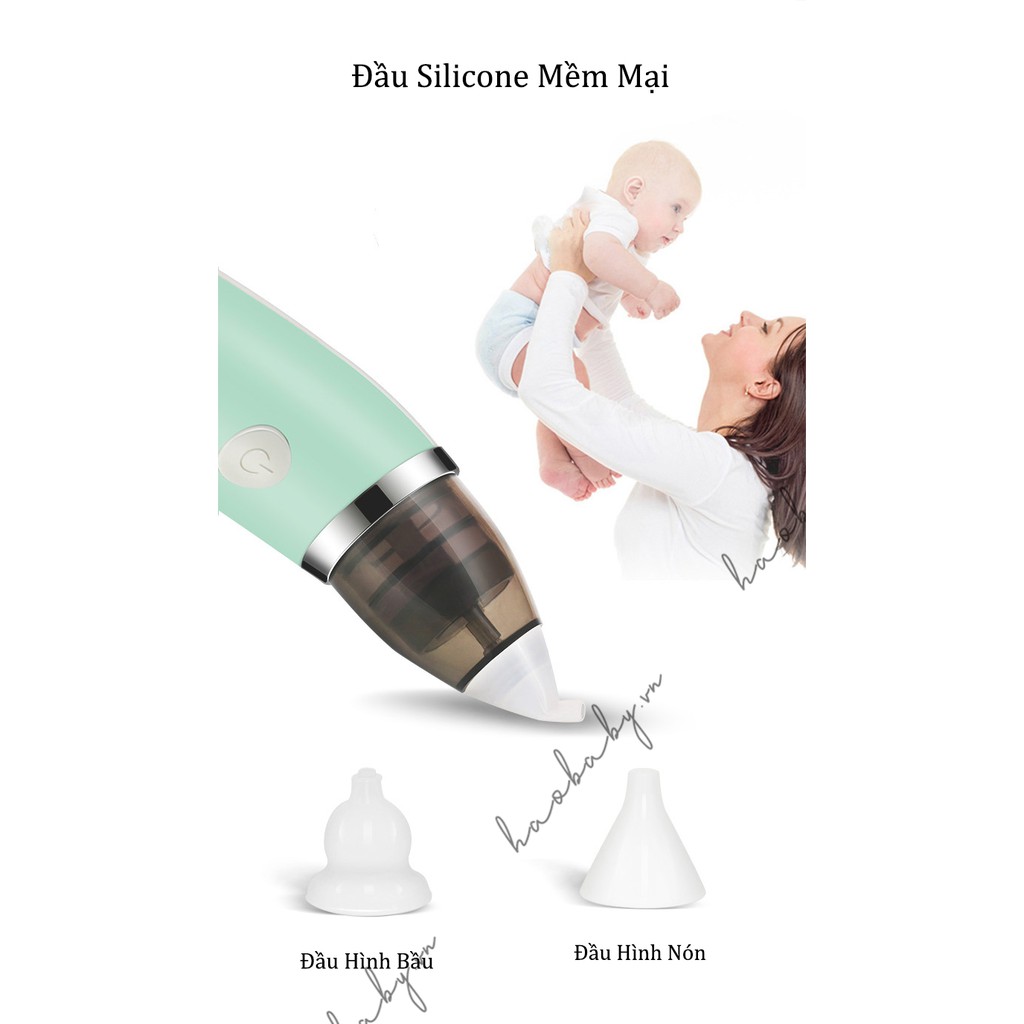 [Haobaby Shop] Máy hút mũi điện cho bé LITTLE BEES pin điện, dụng cụ vệ sinh mũi tự động cho bé sơ sinh