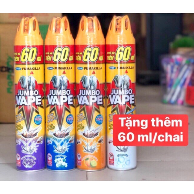 Bình xịt côn trùng jumbo hương hoa 600+60ml