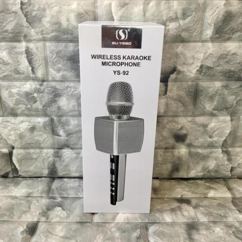 MICRO KARAOKE YS 92 BLUETOOTH KHÔNG DÂY HỖ TRỢ GHI ÂM ĐỔI GIỌNG