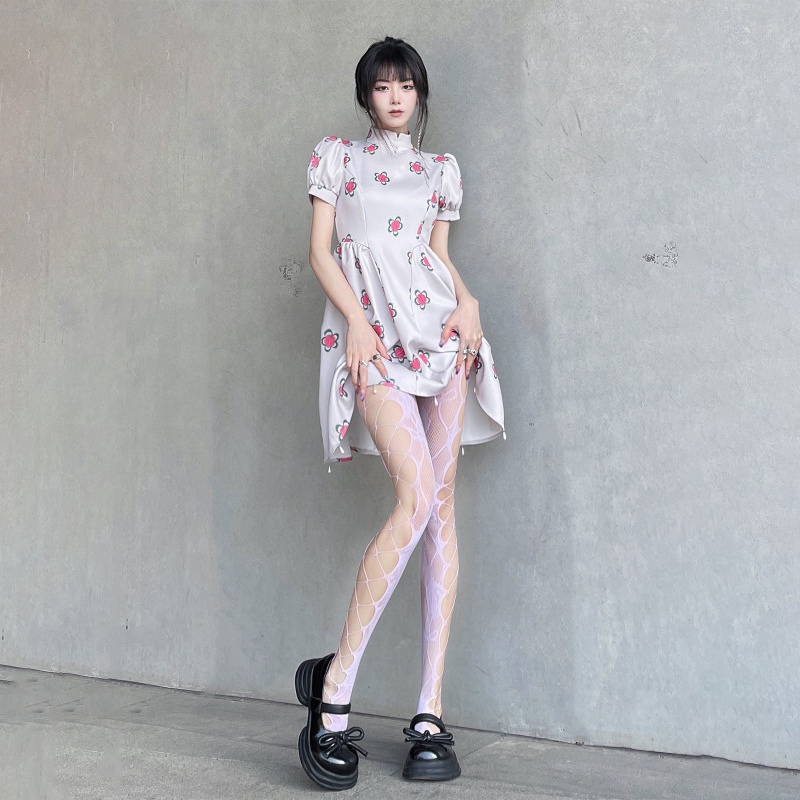 Quần Tất Lưới Họa Tiết Hoa Hồng Gợi Cảm Cho Nữ