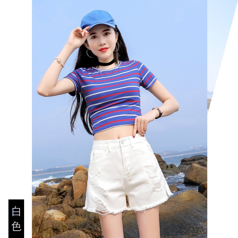 Quần Short Jeans Rách Lưng Cao Thời Trang Hè 2020 Cho Nữ | BigBuy360 - bigbuy360.vn