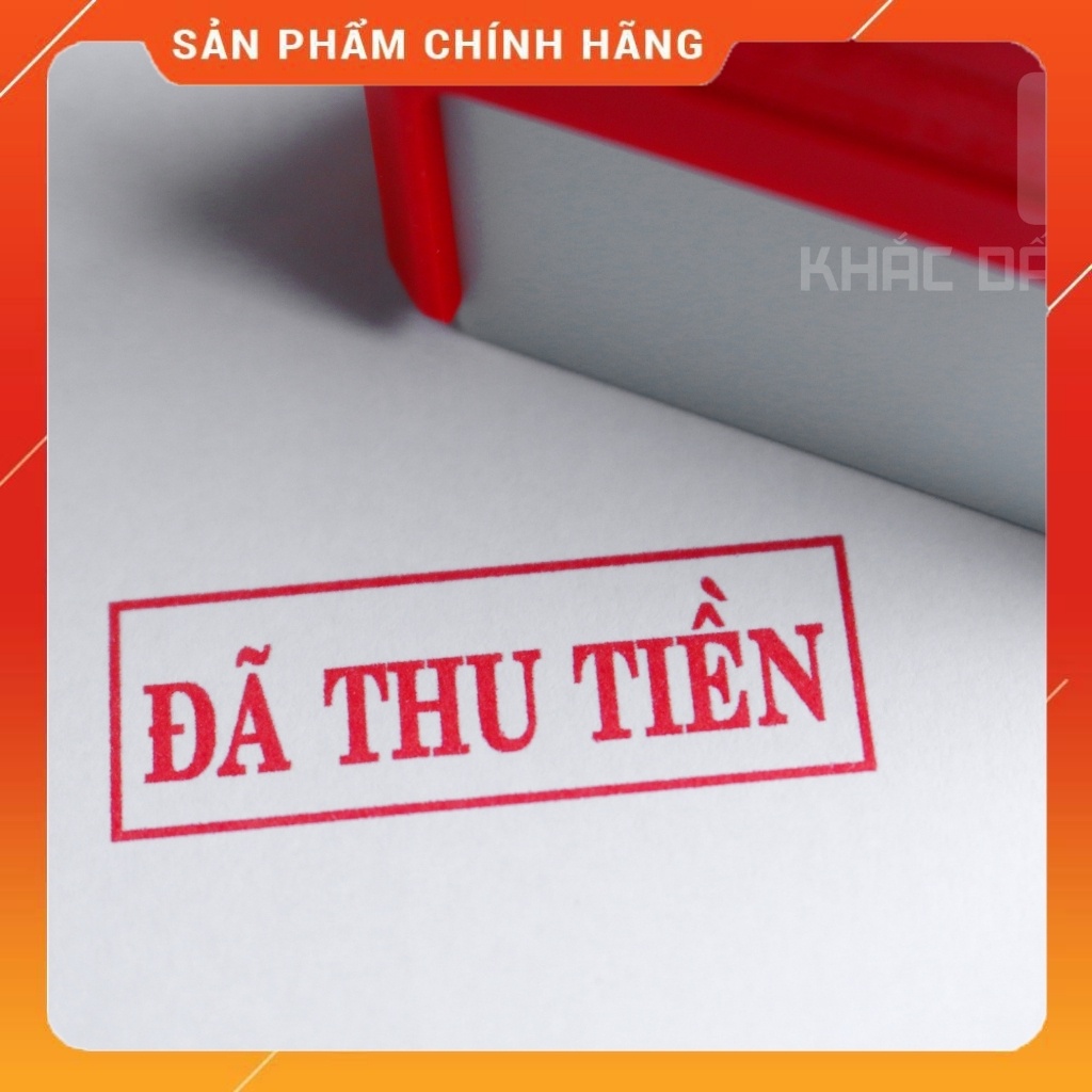 Con dấu đã thu tiền có mực sẵn đóng hơn 1000 lần kích thước 14x38mm,20x47mm,22x28mm