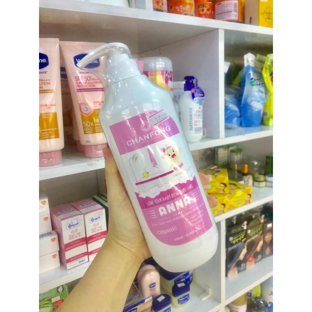 [CHUẨN THÁI] Sữa tắm gội hữu cơ Organic CHANFONG Namo và Anna Thái Lan cho bé 500ML