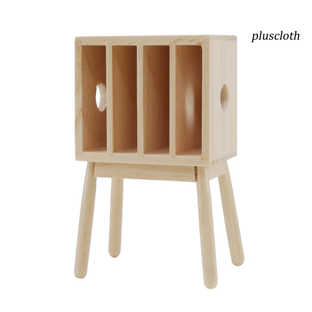 Kệ Sách Mini Bằng Gỗ Trang Trí Nhà Búp Bê