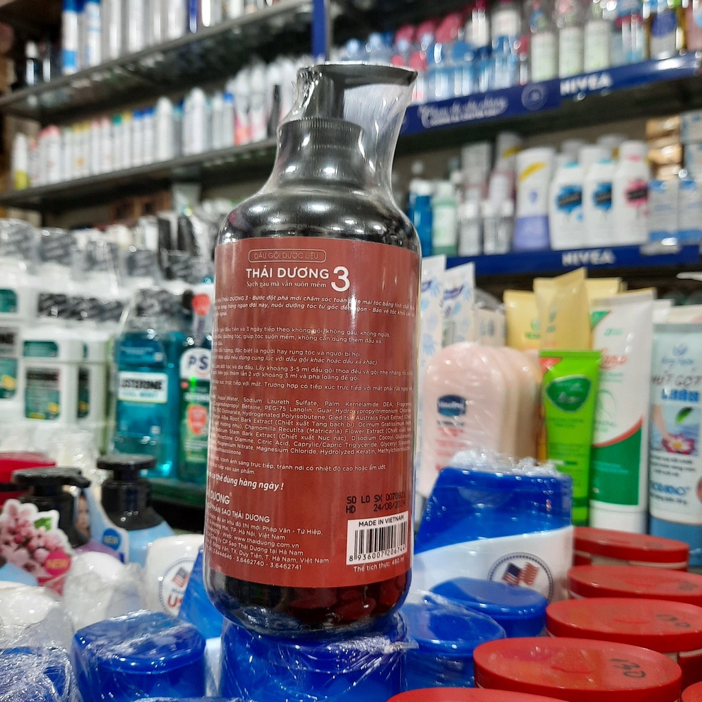 Dầu gội dược liệu Thái Dương 3 hương hoa 480ml
