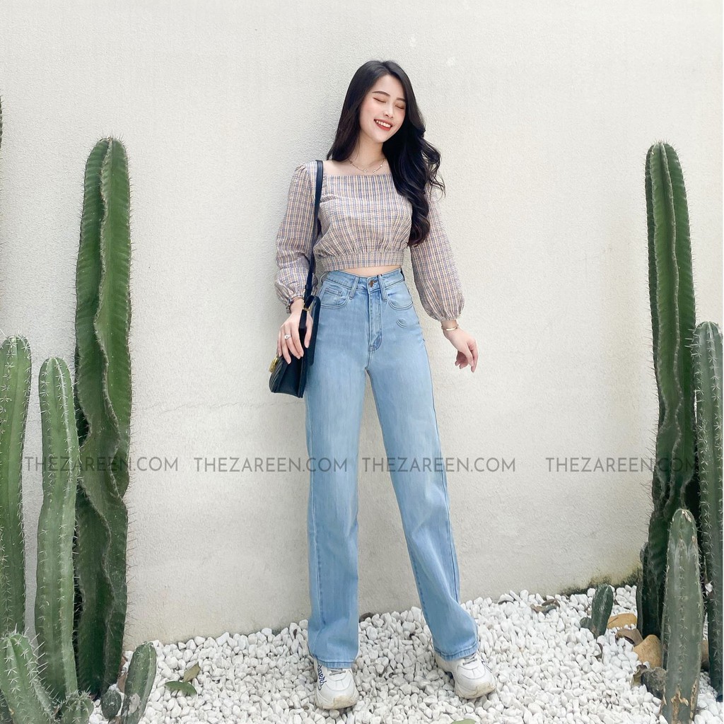 QUẦN JEANS ỐNG SUÔNG BASIC ZAREEN JEA102 -XANH NHẠT | BigBuy360 - bigbuy360.vn