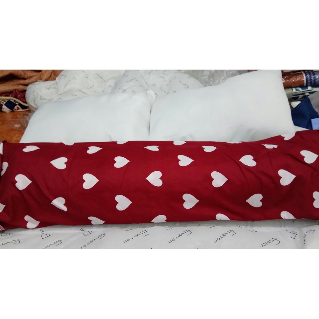 Vỏ gối ôm Cotton Poly 30x100cm có dây rút,được chọn mẫu trên bài,da báo hồng