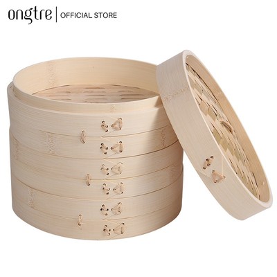 Xửng Hấp Bánh Bao ONGTRE Khung Gỗ, Lồng Hấp Dimsum, Há Cảo Bằng Tre, Dùng Cho Nhà Hàng, Gia Đình