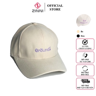 Mũ lưỡi trai nam nữ unisex thêu chữ Ground - nón lưỡi trai thời trang ZINNI