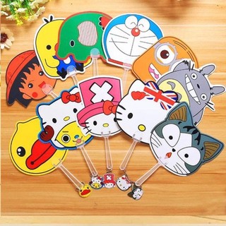 [RẺ VÔ ĐỊCH]- Quạt nhựa tròn hoạt hình cầm tay nhiều mẫu cute