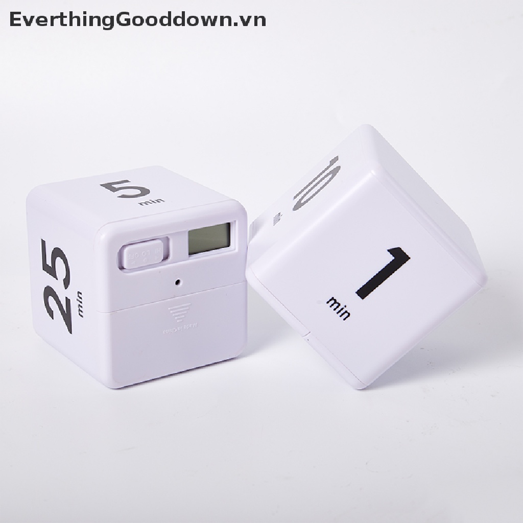 Everthinggood Đồng Hồ Hẹn Giờ Đếm Ngược Trọng Lực Dạng Khối Lật Dành Cho Nhà Bếp