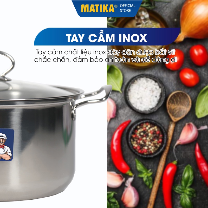 Bộ Nồi Inox 3 Đáy MATIKA MTK-C324