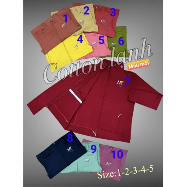 Áo Khoác Nữ Ko Nón 6 Túi Vải Cotton Thun Lạnh. Áo Khoác Nữ Vải Thun Lạnh Mỏng, Nhẹ, Mát [Ko Nón Mẫu NT]