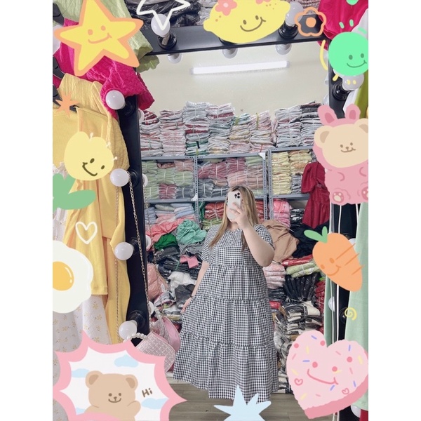 Bigsize Đầm caro tầng 55-95kg