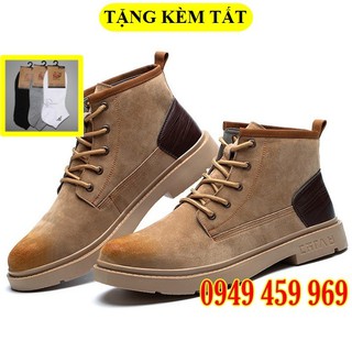 Giày Bảo Hộ Lao Động Cao Cổ Nam - Chống Đinh Chống Cắt - Siêu Bền Siêu Nhẹ - Tặng Kèm Tất