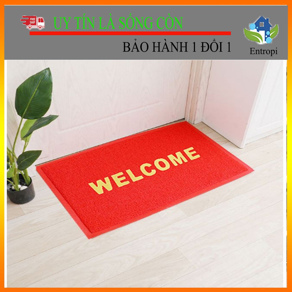 Thảm chùi chân nhựa Welcome bề mặt nhựa rối giúp lau chùi sạch bẩn trước khi vào nhà 002 11