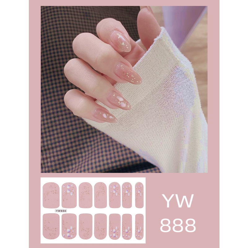 Bộ sticker dán móng tay trang trí 3D Jojo YW870-901 dán móng đẹp chống nước nhiễu mẫu đẹp