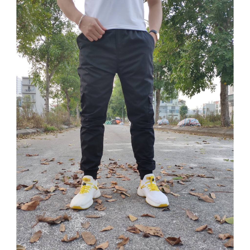 Quần JOGGER KAKI ĐEN nam , phong cách, năng động, trẻ trung quần nhiều túi hộp size M, L, XL, XXL, XXXL