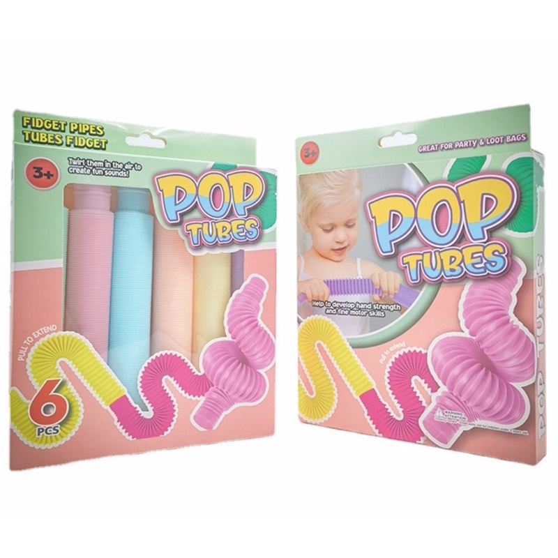 pop tubes - ống nhựa giải nén và kéo dài tạo ra âm thâm vui tai giảm stress ( nhiều màu , nhiều size )