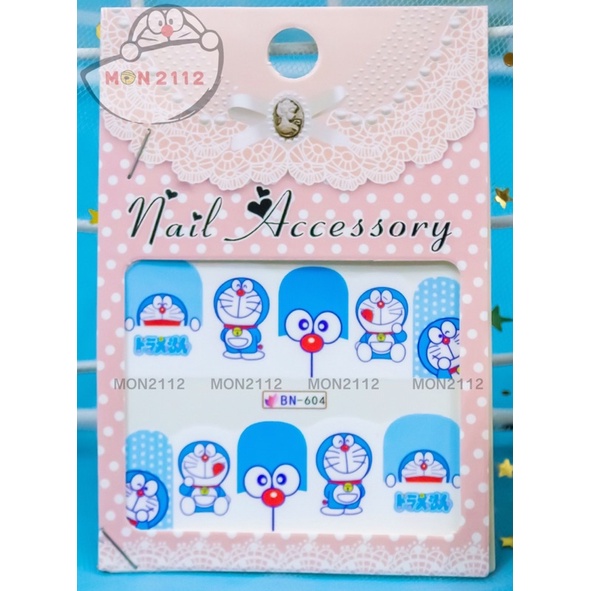 Sticker nail hình dán móng Doraemon Doremon