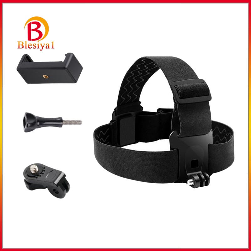 [BLESIYA1] Adjustable Head Strap Belt Mount Holder with Clamp for Sports Camera Phone