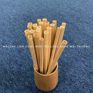 Ống hút gỗ tre Mộc Tre ( size hút nước ) bó 10 ống