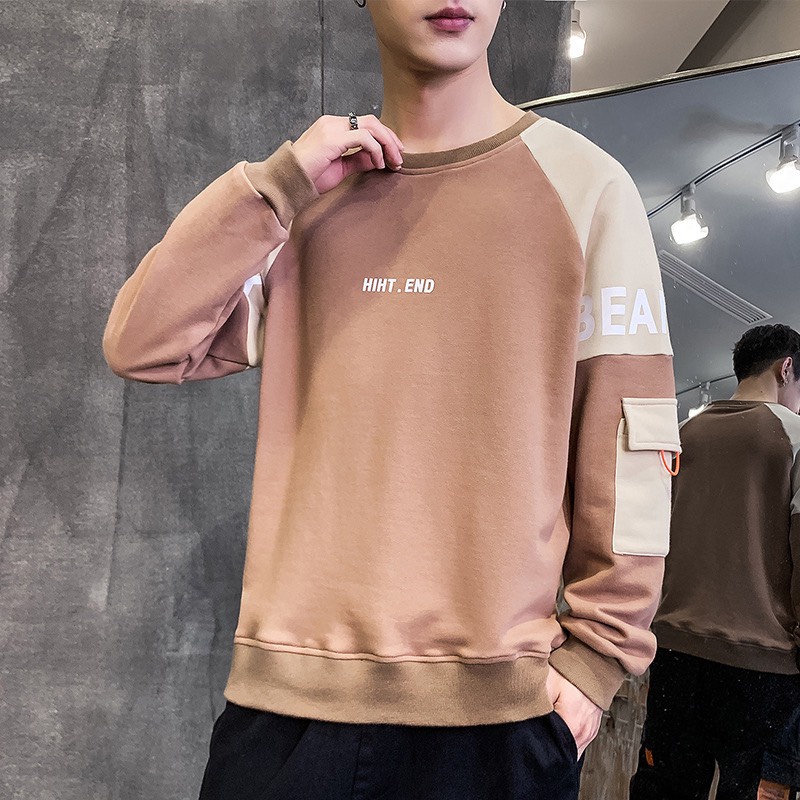 Áo Sweater Chui Đầu SuzaSport HIHTEND Phong Cách Hàn Quốc Hai Màu Trẻ Trung