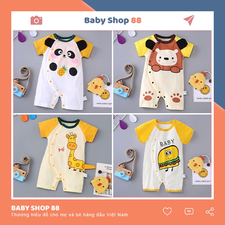 Bodysuit Đùi Cho Bé Trai Bé Gái Bộ Đồ Liền Thân Hình Thú Chất Cotton Quần Áo Trẻ Em Sơ Sinh [BDC17]