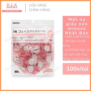 COMBO 20 Viên mặt nạ giấy nén Miniso Nhật Bản