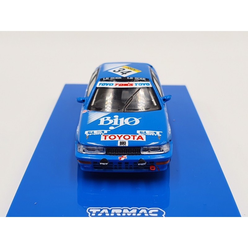 Xe Mô Hình Toyota Corolla Levin AE92 SPA 24 Hours 1989 Tỉ lệ 1:64 Hãng sản xuất Tarmac Works ( Xanh )