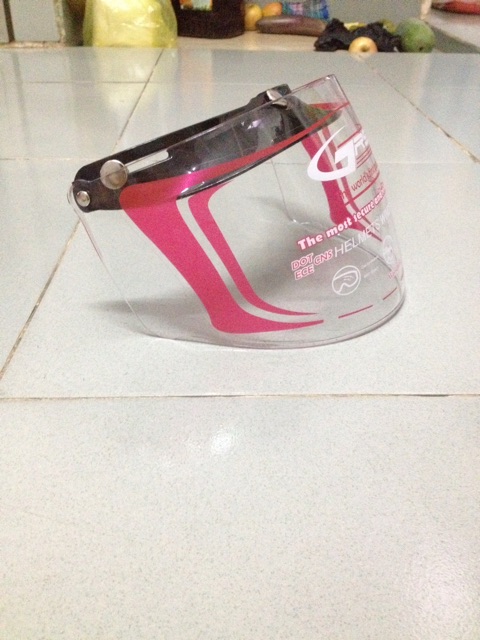 Kính Bấm Gắn Mũ Bảo Hiểm Nửa Đầu và Mũ 3/4