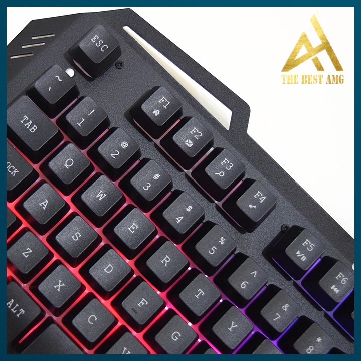 Bàn Phím Máy Tính Gaming Keycap Xuyên Led IMICE AK400 Bàn Phím Giả Cơ Laptop Có Dây Keyboard Chơi Game