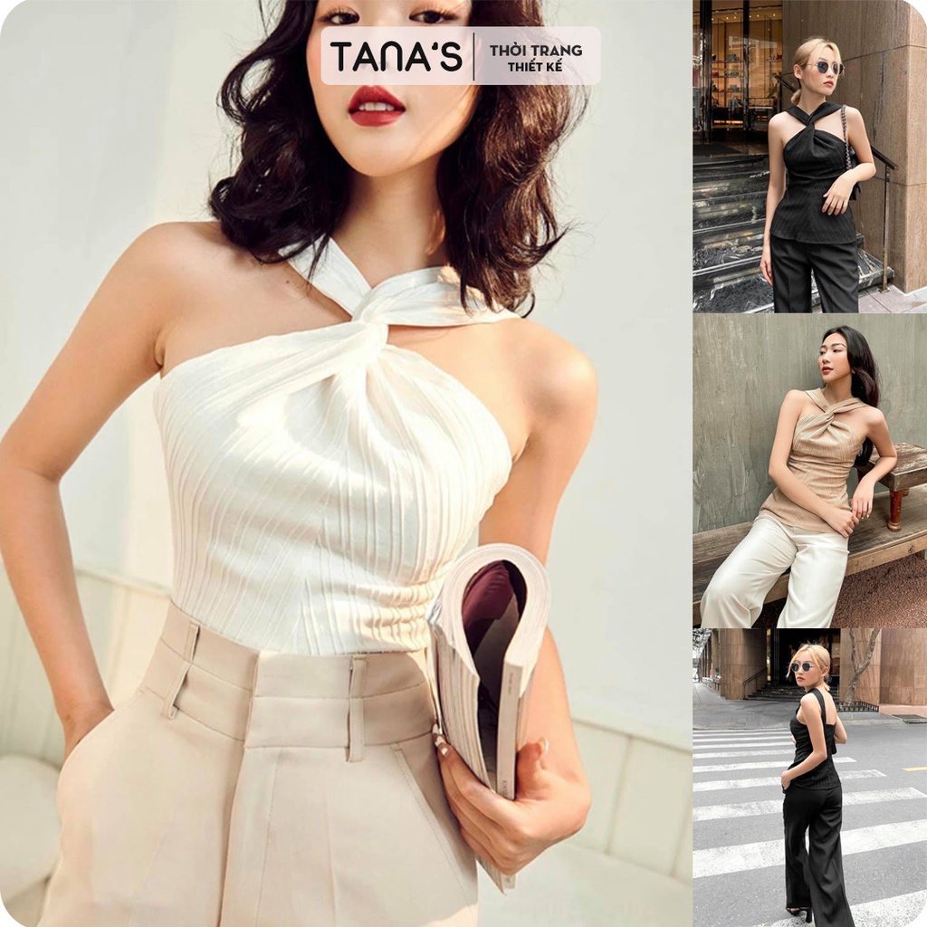 [TANA'S] Áo cổ yếm dây xoắn sang chảnh