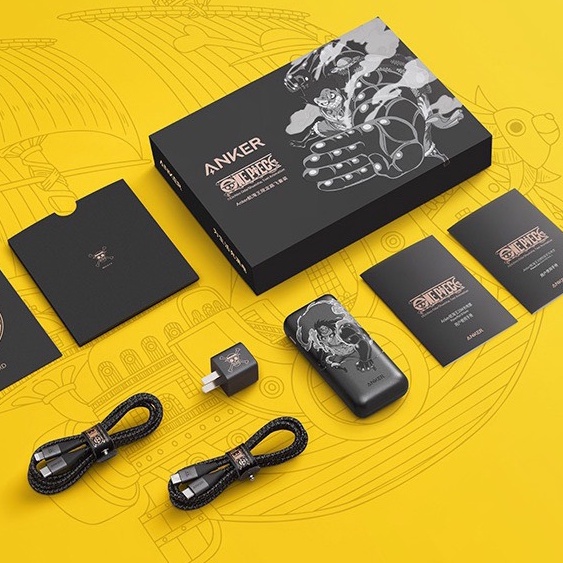 Bộ Sạc Anker One Piece Luffy 4in1 Sạc Cáp + Pin dự phòng 10000mAh Sạc nhanh 20W  Quà tặng - B9541