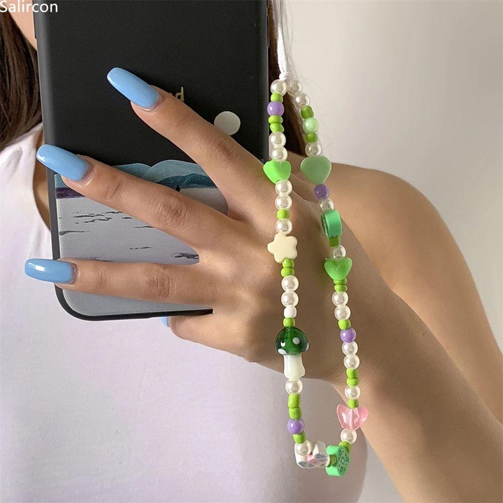 Dây Đeo Điện Thoại Xâu Hạt Nhiều Màu Chống Thất Lạc
