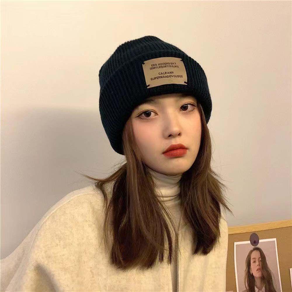 Mũ Dệt Kim Kẻ Sọc Màu Sắc Trơn Phong Cách Hiphop Hàn Quốc Cho Nam Giới