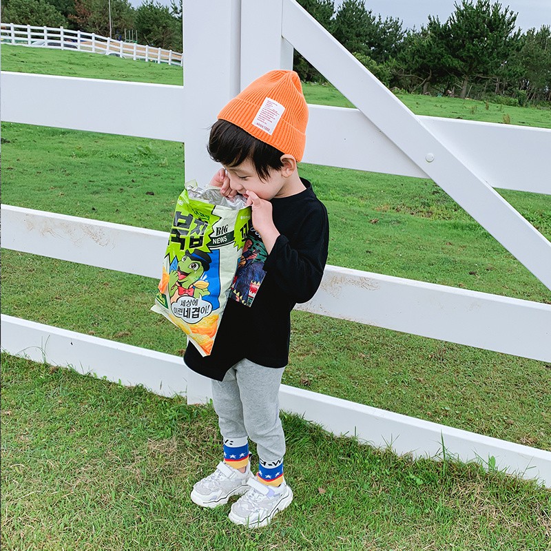 Mũ Len Màu Trơn Phong Cách Hàn Quốc Dễ Thương Thời Trang Xuân Thu Cho Bé