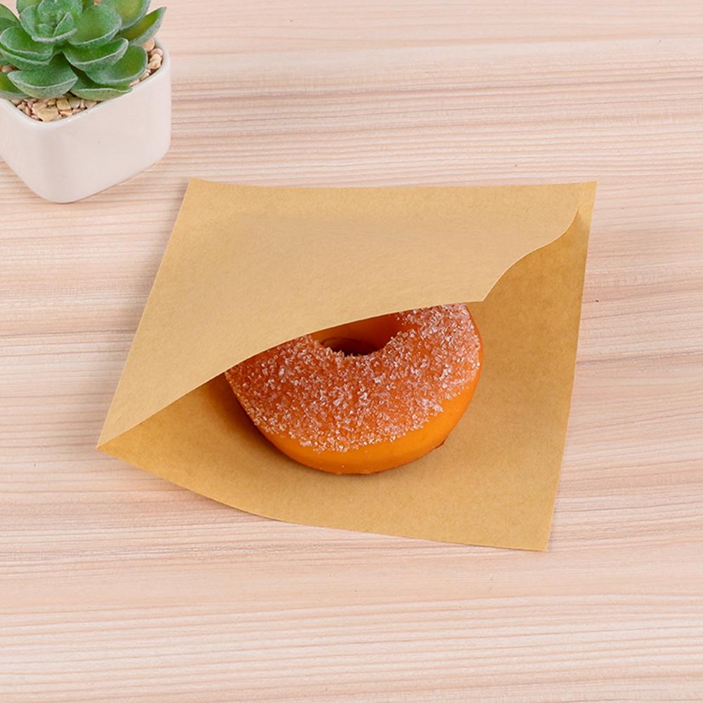 Túi Giấy Kraft Đựng Bánh Mì Chiên Chống Dầu Tiện Dụng