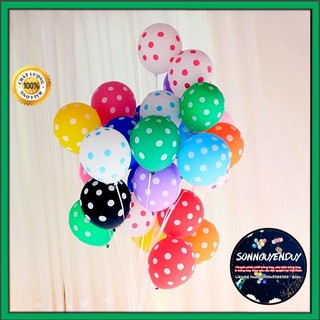 [Giá rẻ nhất] Set 100 Quả Bóng Tròn Chấm Bi 12inch