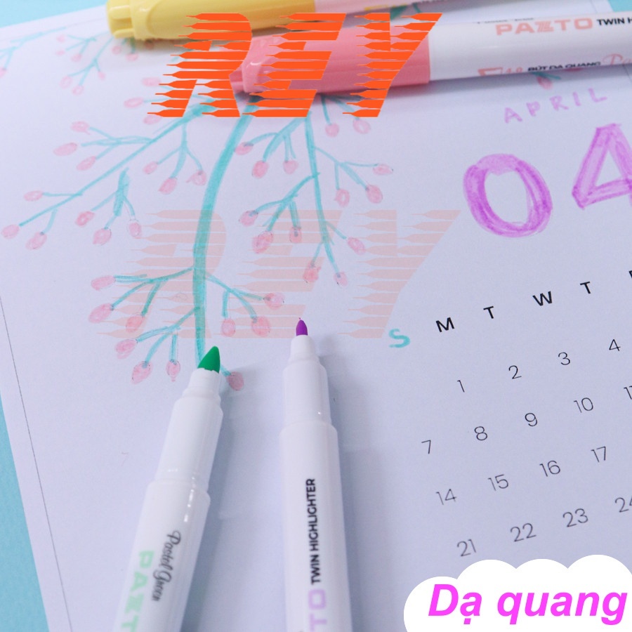 HỘP 5 màu bút dạ quang tông màu pastel nhẹ nhàng HL-016 𝑻𝒉𝒊𝒆̂𝒏 𝑳𝒐𝒏𝒈