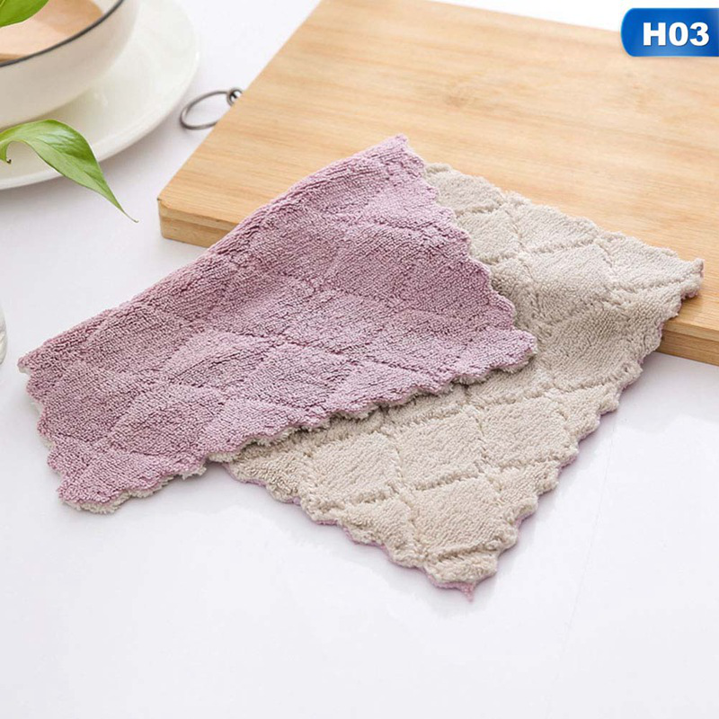 MICROFIBER Khăn Lau Chén Dĩa Bằng Sợi Nhỏ Siêu Thấm Hút Tiện Dụng Cho Nhà Bếp